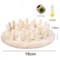 Jeu de mémoire en bois pour enfants, jouet puzzle de correspondance de couleurs avec plateau. - Pommier / S