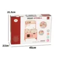 Ensemble de jouets de cuisine de simulation pour enfants en bois, boîte de jeu rose. - Rose Blanc