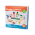 Ensemble de nourriture en bois pour cuisine jouet d'enfant, 12 pièces jouet en bois. - Set de Nourriture de Simulation