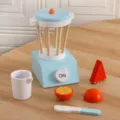 Wooden pretend play blender toy set kitchen accessories for kids educational cooking fun - D-Series Play Juicer