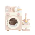 Machine à laver jouet en bois jeu de rôle buanderie pour enfants rose pastel cadeau - MAOMAO - Pêche blanche et fromage (machine à laver)