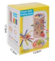 Holz Balance Puzzle Stäbchen Ziehen Spiel Turm Spielzeug für Kinder Früherziehung interaktiv - Sechseckiges Stabziehspiel