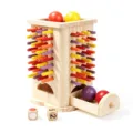 Hölzernes Balance-Stab-Turm-Spielzeug mit bunten Holzstäben und Würfeln für Kinder - Schubladen-Stabziehspiel