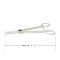 Plastic body piercing opening pliers tool detail view, 16cm length for professional use. - Slanted Tube Forceps
