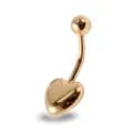 Goldener Herz Bauchnabelring Piercing Schmuck Süßer Bauch Button Stecker Mode Accessoire - Reguläre Größe / Gold Polierter Herzstil (2#)