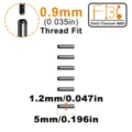 Titan G23 Piercing Stab 1.2mm Gewinde Ohr Piercing Schmuck Knorpel Stange Titan. - Einzelstück (C-TI0108) / 5mm