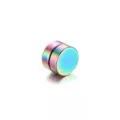Regenbogen magnetische Ohrstecker, Edelstahl Clip-On Ohrringe ohne Ohrloch für Damen und Herren - bunt