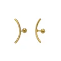Goldene Edelstahl gebogene Barbell Knorpel Ohrringe, modischer Piercing Schmuck Stifte. - Gold
