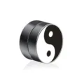 Magnetische Edelstahl Yin Yang Ohrstecker Clip Ohne Ohrloch Unisex Ohrringe Schwarz - Yin und Yang