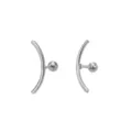 Edelstahl Mondsichel Bogen Knorpel Piercing Ohrringe Körperschmuck für Damen und Herren. - Stahlfarben