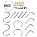 Titan Ersatz Piercing Schmuck Teile, 1.0mm Gewinde Passung Körperpiercing Zubehör Set. - 0.8mm Stärke * 1mm Gewinde