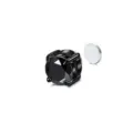 Schwarze magnetische Ohrstecker für ungebohrte Ohren, Edelstahl Zirkonia Clip Ohrringe. - Schwarzer Zirkon