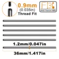 G23 Titan Industrie Piercing Stab 1.2x36mm F136 Knorpel Ohrstecker Koerperschmuck Gross - Einzelstück (C-TI0108) / 36mm
