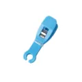 Blue plastic piercing clip variant, durable clamp tool for body art and accessories. - Disposable Blue Round Mouth Clamp