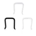 Transparenter Acryl C Nasenring Piercing Stecker Set in schwarz, weiss und klar. - Transparent / 1.2mm U-Stab