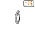 Titan G23 Gebogener Bauchnabel Piercing Ring Körper Schmuck mit Glitzernd Zirkonia Steinen - Mehrstein-Reiheninlay-Gebogener Stil