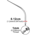 Rostfreier Stahl Piercing Dehnstab Werkzeug mit 1.2mm Stift und 1mm Gewinde für Schmuck - Gebogener Führungsstab (1.2mm-1mm Gewinde)