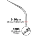 Edelstahl Piercing gebogene Stange mit Gewinde, sicheres Körperpiercing Zubehör. - Gebogener Führungsstab (1.6mm-1mm Gewinde)