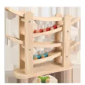 Jouet de rampe en bois avec voitures colorées piste à plusieurs étages pour enfants - Toboggan à voitures 4 niveaux en bois massif - Weiwei