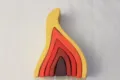 Wooden fire stacking toy colorful arched sorting puzzle blocks for early education kids - Fire Element Blocks