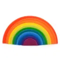 Wooden large rainbow stacker toy 12 pieces colorful arch semi-circle kids early education - 11-Piece Large Rainbow Semicircle Blocks