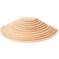 Natural wooden semi-circle stacking boards Montessori open-ended educational toy - 12 Large Natural Wood Semicircle Boards
