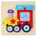 Jouet de puzzle de train en bois pour enfants bloc educatif d'apprentissage precoce - Puzzle Train