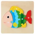 Puzzle en bois en forme de poisson pour enfants, jouet éducatif d'apprentissage. - Puzzle Poisson