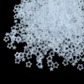 Translucent matte hollow star sequins for nail art DIY, resin crafts and eye makeup decoration. - 15g Bag / Light Blue