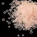 Translucent frosted hollow star sequins for nail art DIY and resin crafts decoration. - 15g Bag / Ivory