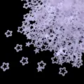 Transparent matte hollow star sequins for nail art DIY and resin crafts decoration. - 15g Bag / Purple
