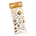 Adesivi con lettere inglesi dorate gabbia per uccelli diario scrapbooking fai da te - Giardino Segreto