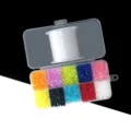 DIY acrylic bead set with colorful loose crystal beads and elastic string for handmade jewelry. - Rhombus Beads, 3000 Pieces