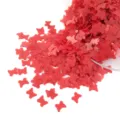 Matte red butterfly sequins for DIY craft resin filler, nail art decoration and eye makeup. - Bright Red