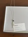 Silberfarbene Fischskelett Anhänger Halskette mit schwarzen Perlen für Damen modische Kette. - Kleiner Fisch Halskette (XL5453) / Silber