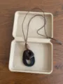 Retro ethnic coconut shell necklace with wooden beads and adjustable rope chain for women. - Brown Irregular Hollow Oval Style (XL5537B)