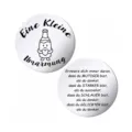 German Eine Kleine Umarmung inspirational motivational engraved metal coin product detail view. - Wishing Bottle Style (Eine Kleine002) / Single OPP Bag Packaging