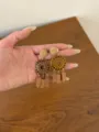Vintage wooden dangle earrings with woven studs and hollow sun motif for women bohemian style. - Wood Round Tassel Style (EH3389)