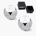 Stainless steel yoga dice set with laser engraved workout poses and gift box. - Drawer Box Packaging / 1.6cm
