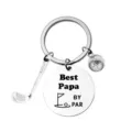 Golf themed stainless steel keychain with dad quote pendant, perfect father's day gift for men. - Style B Golf Keychain Papa
