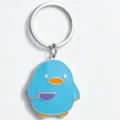 Cute blue cartoon duck keychain with knife metal pendant stylish bag accessory for daily use. - Funny Duck with Knife Blue / OPP Bag Packaging