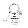 Stainless steel golf keychain Father's Day gift for grandpa, uncle, and dad keyring pendant. - Style B Golf Keychain Grandpa