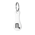 Stainless steel Scorpio zodiac sign keychain shopping cart token metal pendant accessory detail view - Scorpio Token