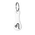 Stainless steel zodiac shopping cart token keychain with Leo symbol pendant for daily use. - Leo Token