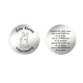 Stainless steel motivational coin with German quote, cute rabbit engraving double-sided token gift. - OPP Bag Packaging / Rabbit German Coin