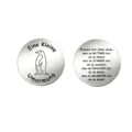 Stainless steel motivational decision coin with cute penguin and inspiring German quote. - OPP Bag Packaging / Penguin German Coin