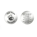 Stainless steel German motivational coin double-sided inspirational gift detail view - OPP Bag Packaging / Bee German Coin