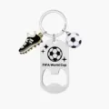 Portachiavi apribottiglie FIFA Coppa del Mondo in acciaio inossidabile per tifosi di calcio - 5.5x3cm / Apribottiglie FIFA World Cup 002