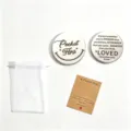 Stainless steel pocket hug token set with inspirational quote card for friends family. - PocketHugs Inspirational Gift A / Brown