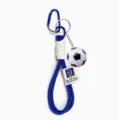 Football keychain lanyard pendant backpack accessory sports souvenir keychain item - Blue